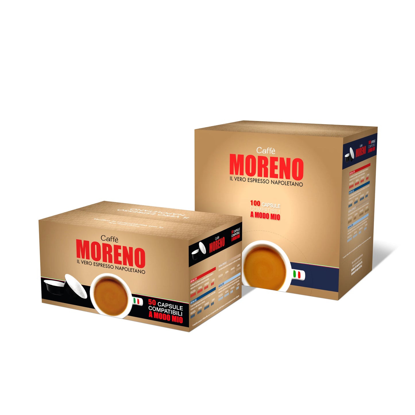CAFFÈ MORENO 100 CAPS. LAVAZZA A MODO MIO AROMA ESPRESSO BAR