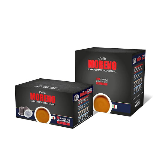 MORENO 100 CAPS. ESPRESSO BAR+BICC. OMAGGIO